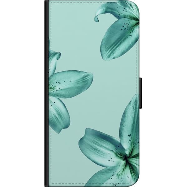 Kompatibel Tegnebogsetui til Samsung Galaxy Note20 Ultra Turkise liljer turkis