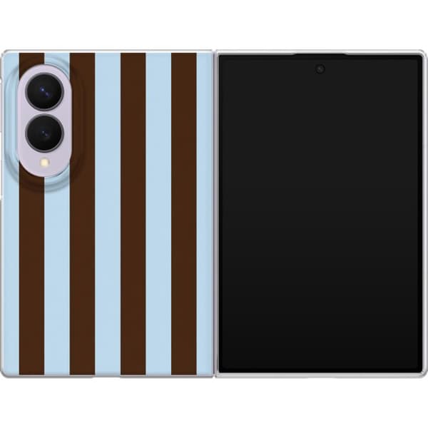 Kompatibelt Mobildeksel til Samsung Galaxy Z Fold8 Blåbrune striper brun