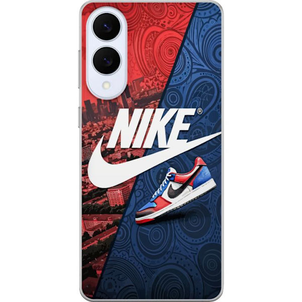 Samsung Galaxy S25 Edge Läpinäkyvä kuori  Nike Logo Punainen Sininen Lenkkarit Tyyli Urheilu Muoti Suosittu Swoosh Kuviointi Harjoitusvaatteet Graa