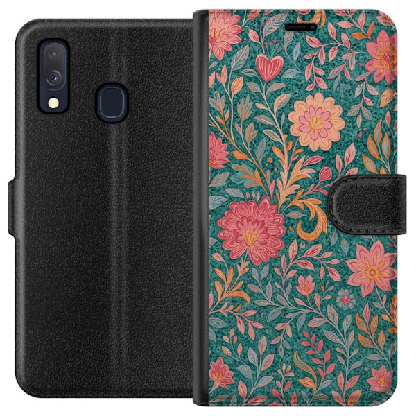 Samsung Galaxy A40 Lompakkokotelo Floral Dream