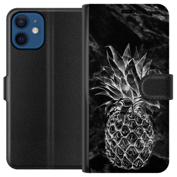 Apple iPhone 12  Plånboksfodral Marmor Ananas