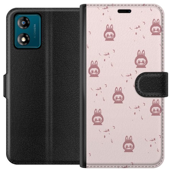 Motorola Moto E13 Tegnebogsetui Labubu Neon Pop - Neonfarvet p