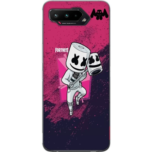 Asus ROG Phone 5 Gjennomsiktig deksel Marshmello Fortnite Skin