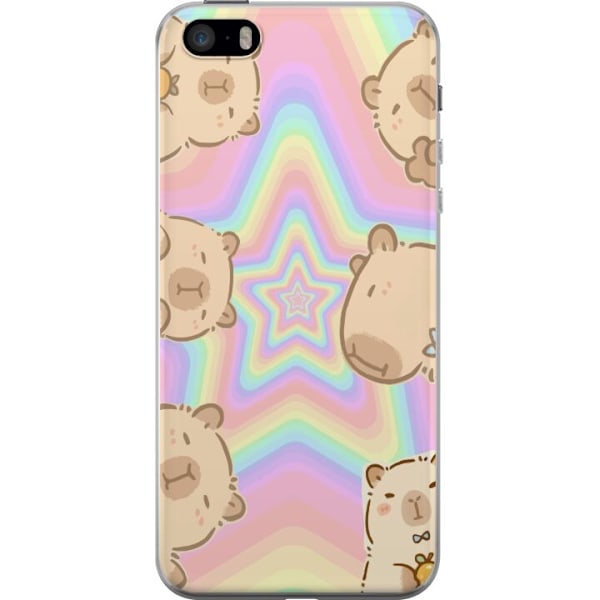 Apple iPhone 5s Läpinäkyvä kuori Kawaii Capybara Galaxy Sö