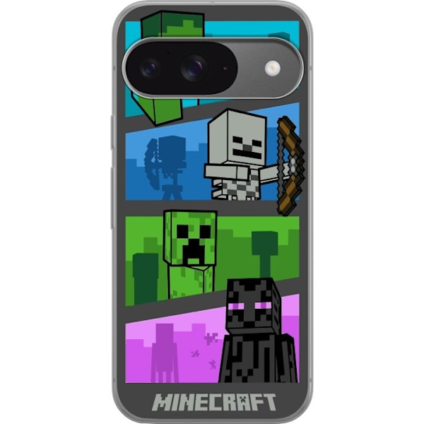 Google Pixel 9 Läpinäkyvä kuori Minecraft