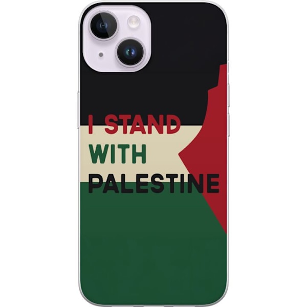 Apple iPhone 14 Genomskinligt Skal Stand with Palestine – solidaritetsdesign med starkt budskap