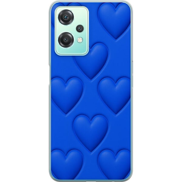 OnePlus Nord CE 2 Lite 5G Läpinäkyvä kuori Siniset Sydämet
