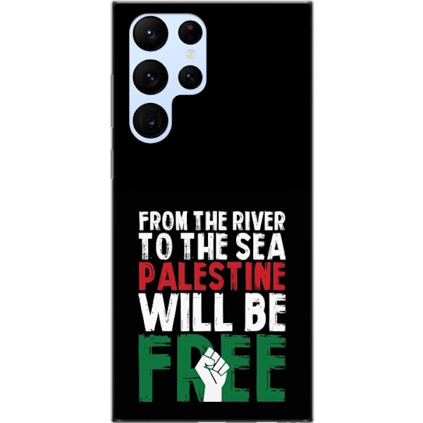 Samsung Galaxy S22 Ultra 5G Genomskinligt Skal Free Palestine – politiskt statement med kraftfullt grafiskt uttryck