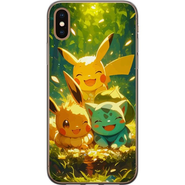 Apple iPhone XS Max Genomskinligt Skal Pixelmonster spelstil – färgstark design för retroälskande gamers
