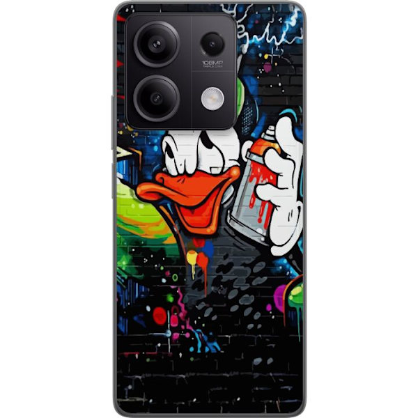 Xiaomi Redmi Note 13 Pro Genomskinligt Skal Kalle Anka Graffiti Disney Design Roligt Barn Motiv Färg Grafisk Populär Serie Ikonisk Disneyfigur