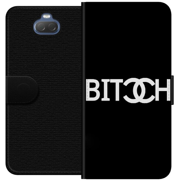 Sony Xperia 10 Tegnebogsetui Bitch Chanel Inspireret Streetstyle Mode Tekstmotiv Trend Ikonisk Stil Urban Design