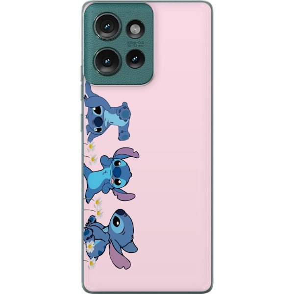 Motorola Edge 50 Gennemsigtig cover  Stitch Grin & Leg – Per