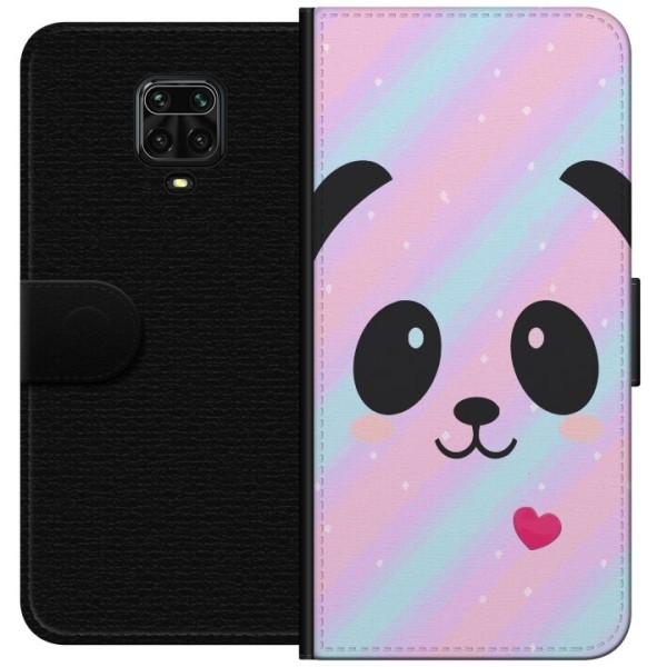 Xiaomi Redmi Note 9S Plånboksfodral Regnbåge Panda