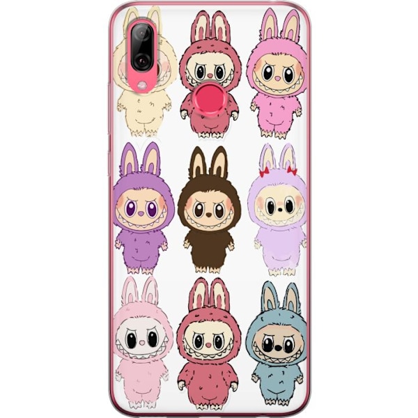 Huawei Y7 (2019) Genomskinligt Skal Labubu Pink Monster – Po
