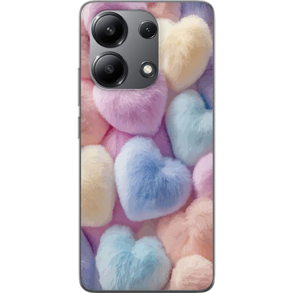 Xiaomi Redmi Note 13 4G Gennemsigtig cover Hjerter Kærlighed Grafisk Design Romantisk Motiv Populær Symbol Grafisk Mønster Dekoration