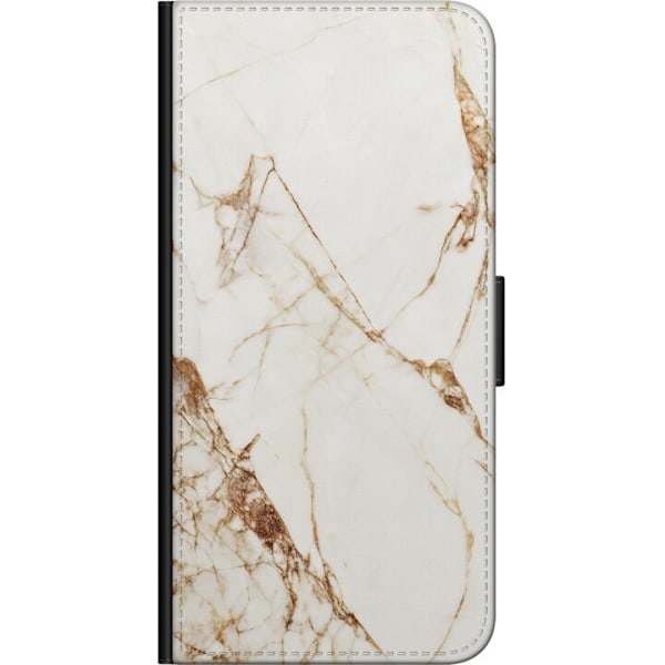 Huawei P40 lite E Tegnebogsetui Hvid marmor