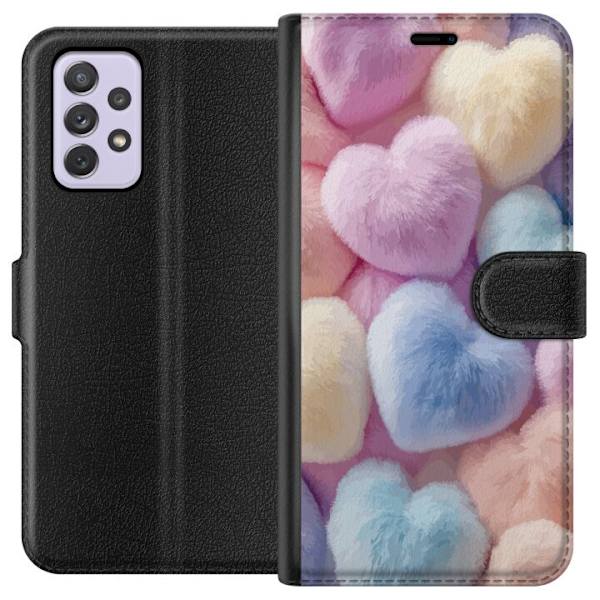 Samsung Galaxy A52s 5G Plånboksfodral Hjärtan Kärlek Grafisk Design Romantiskt Motiv Populärt Symbol Grafiskt Mönster Dekoration