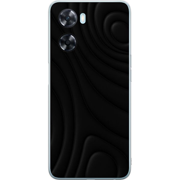 OnePlus Nord N20 SE Gjennomsiktig deksel Svarte Bølger