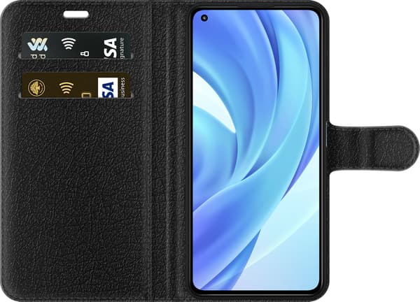 Kompatibel Tegnebogsetui til Xiaomi Mi 11 Lite Audi – Sølvfarvede ringe – Fire sølvfarvede ringe over grå og sorte diagonale linjer på grå baggrund grå