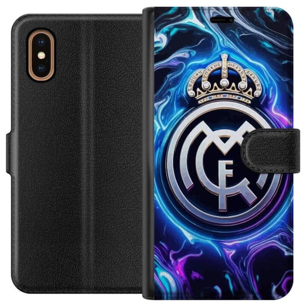 Kompatibel Tegnebogsetui til Apple iPhone XS Max Real Madrid