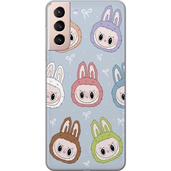 Samsung Galaxy S21 Läpinäkyvä kuori Pastel Labubu