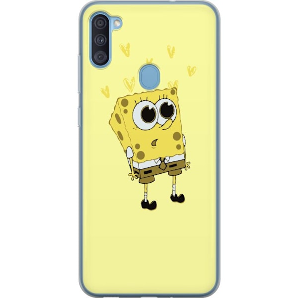 Samsung Galaxy A11 Gennemsigtig cover SvampeBob Firkant