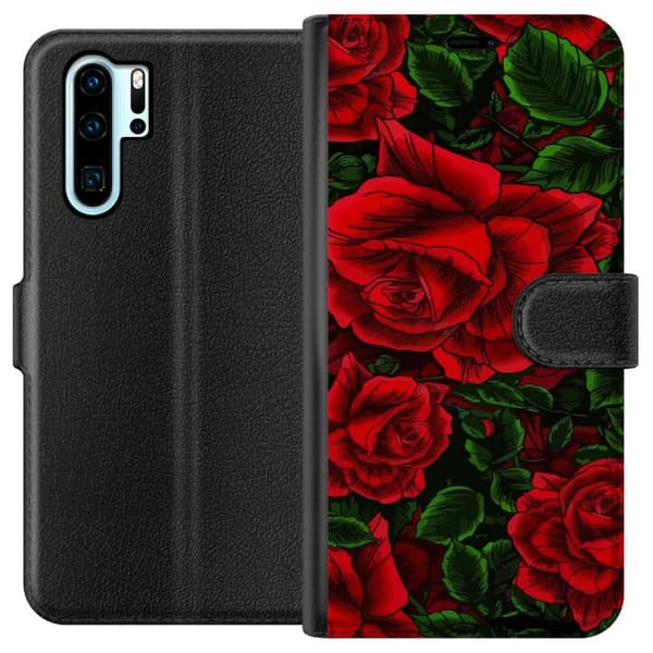 Kompatibelt Lommeboketui til Huawei P30 Pro Blomster