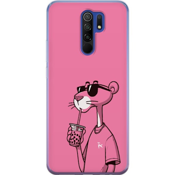 Xiaomi Redmi 9 Gjennomsiktig deksel Pink Panter Drink