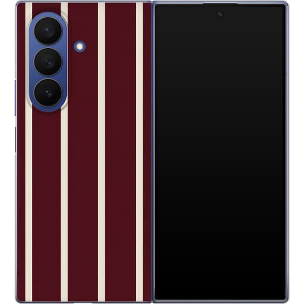 Kompatibelt Mobilskal till Samsung Galaxy Z Fold7 Vinröda randlinjer röd