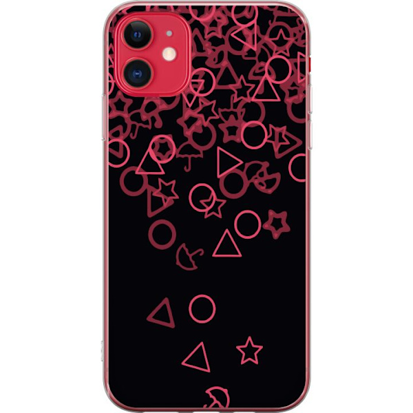 Apple iPhone 11 Gennemsigtig cover Squid Game Ikoner Serie Design Populært TV Spil Ikoner Grafisk Motiv Asiatisk Trend Dramaserie