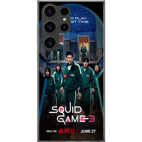 Samsung Galaxy S24 Ultra Gennemsigtig cover Squid Game Sæson 3 TV-serie karakterer Populære TV-serie motiver Ikoner Spænding Drama Asiatisk design
