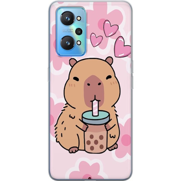 Realme GT Neo2 Läpinäkyvä kuori Kawaii Capybara Sydän Anim