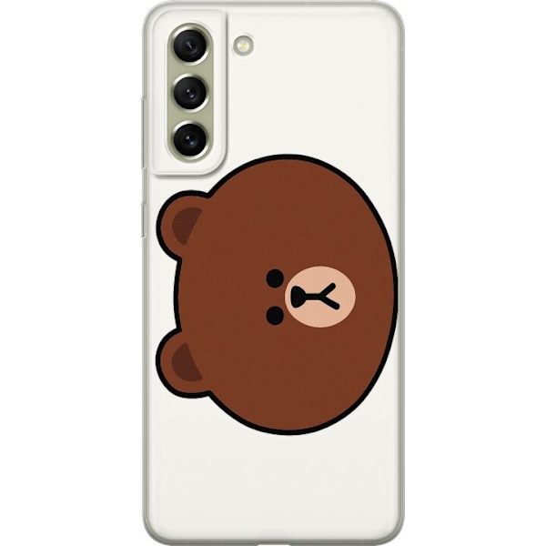 Samsung Galaxy S21 FE 5G Läpinäkyvä kuori line friends brown