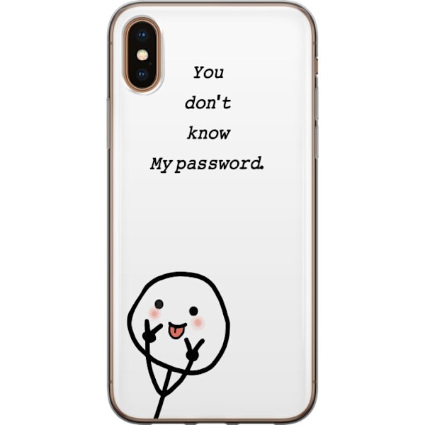 Apple iPhone XS Max Genomskinligt Skal You Don’t Know My Password – edgy textmotiv med attityd