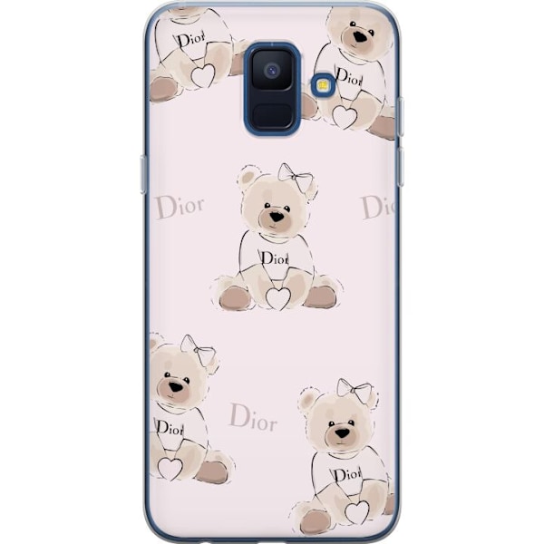 Samsung Galaxy A6 (2018) Läpinäkyvä kuori Teddy Dior Vibes