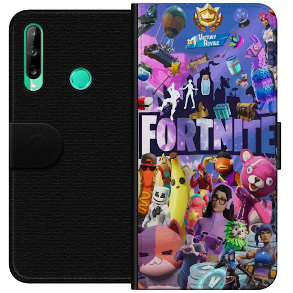 Huawei P40 lite E Tegnebogsetui Fortnite Karakterer Spilmotiver Ikon Gaming Design Populær Kamp Royale Børne Spilkarakterer Motiv