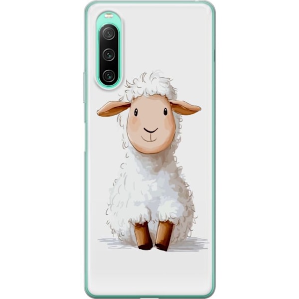 Sony Xperia 10 IV Läpinäkyvä kuori Suloinen Lammas - lasten ja vauvan tuotteita sarjakuvatyyliin