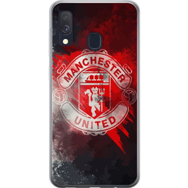 Samsung Galaxy A40 Gennemsigtig cover Manchester United FC