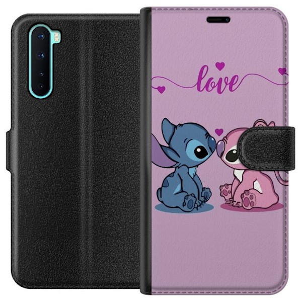 OnePlus Nord Tegnebogsetui Lilo & Stitch – Angel Edition