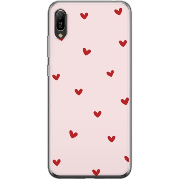 Huawei Y6 Pro (2019) Gennemsigtig cover Hjerter