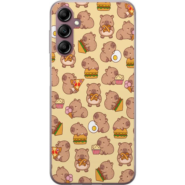 Samsung Galaxy A14 5G Genomskinligt Skal Kawaii capybara mobilskal med flera söta figurer
