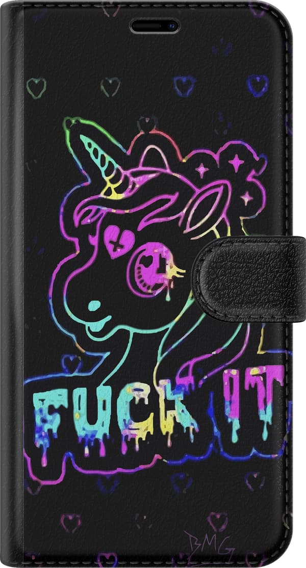 Kompatibelt Plånboksfodral till Apple iPhone 12 Fuck it Unicorn
