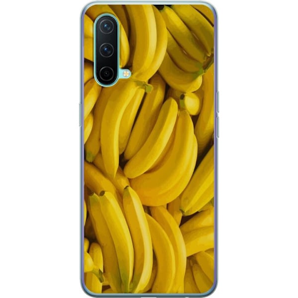 OnePlus Nord CE 5G Genomskinligt Skal Banana Pattern – lekfullt mönster med gula bananer