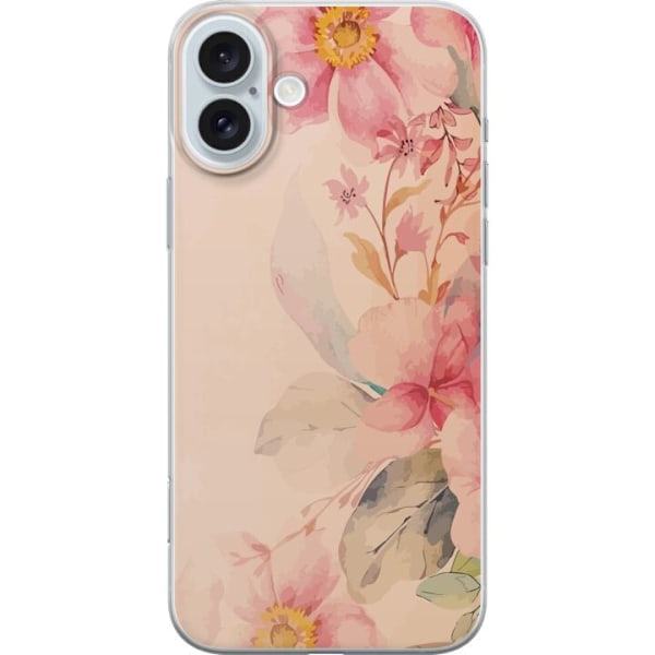 Apple iPhone 16 Plus Gjennomsiktig deksel Fargerike Blomster