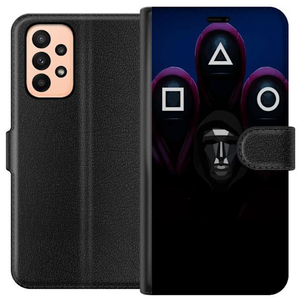 Samsung Galaxy A23 Plånboksfodral Squid Game Säsong 3 Nya Ikoner Populär Serie TV Motiv Asiatisk Drama Trend Ikoniskt Grafisk Design