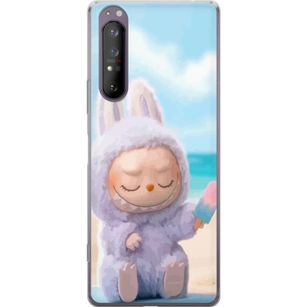 Sony Xperia 1 II Läpinäkyvä kuori Labubu Vaaleanpunainen Tunnelma