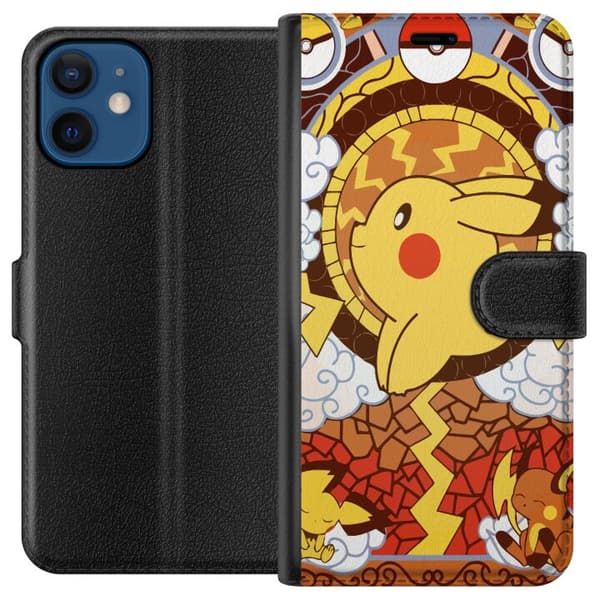 Kompatibelt Plånboksfodral till Apple iPhone 12 mini Pikachu