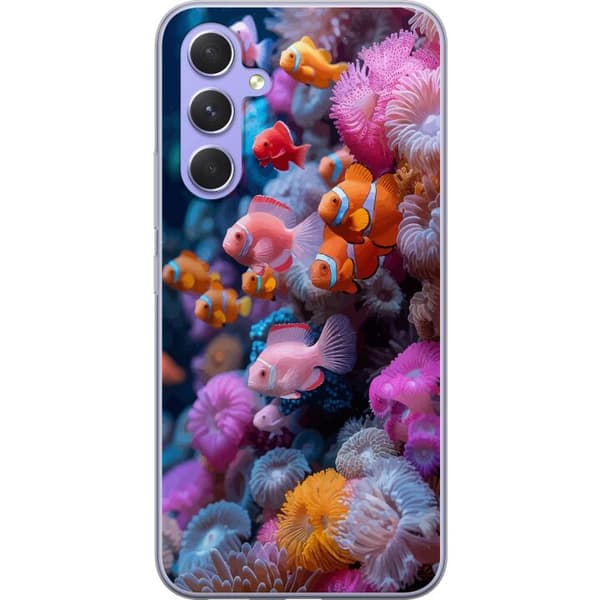 Yhteensopiva Puhelinkuori Samsung Galaxy A54 Kalat Koralli Meri Valtameri Veden alla