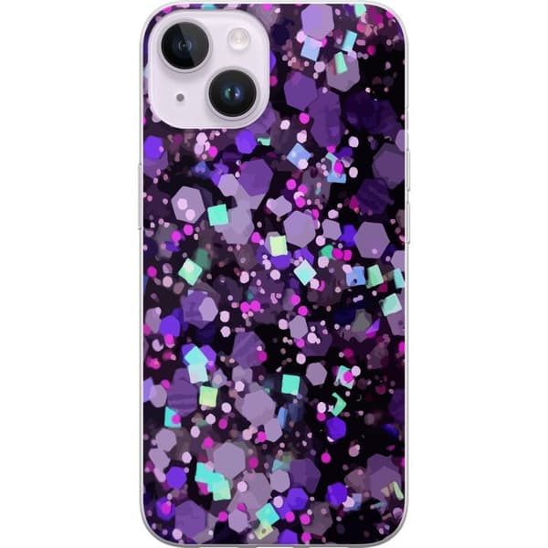 Kompatibelt Mobildeksel til Apple iPhone 14 Lilla Glitter