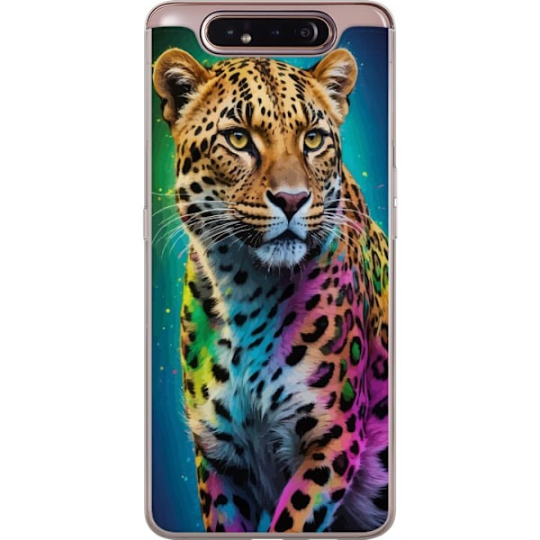 Samsung Galaxy A80 Genomskinligt Skal Leopard